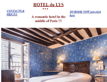Tablet Screenshot of hoteldulys.com